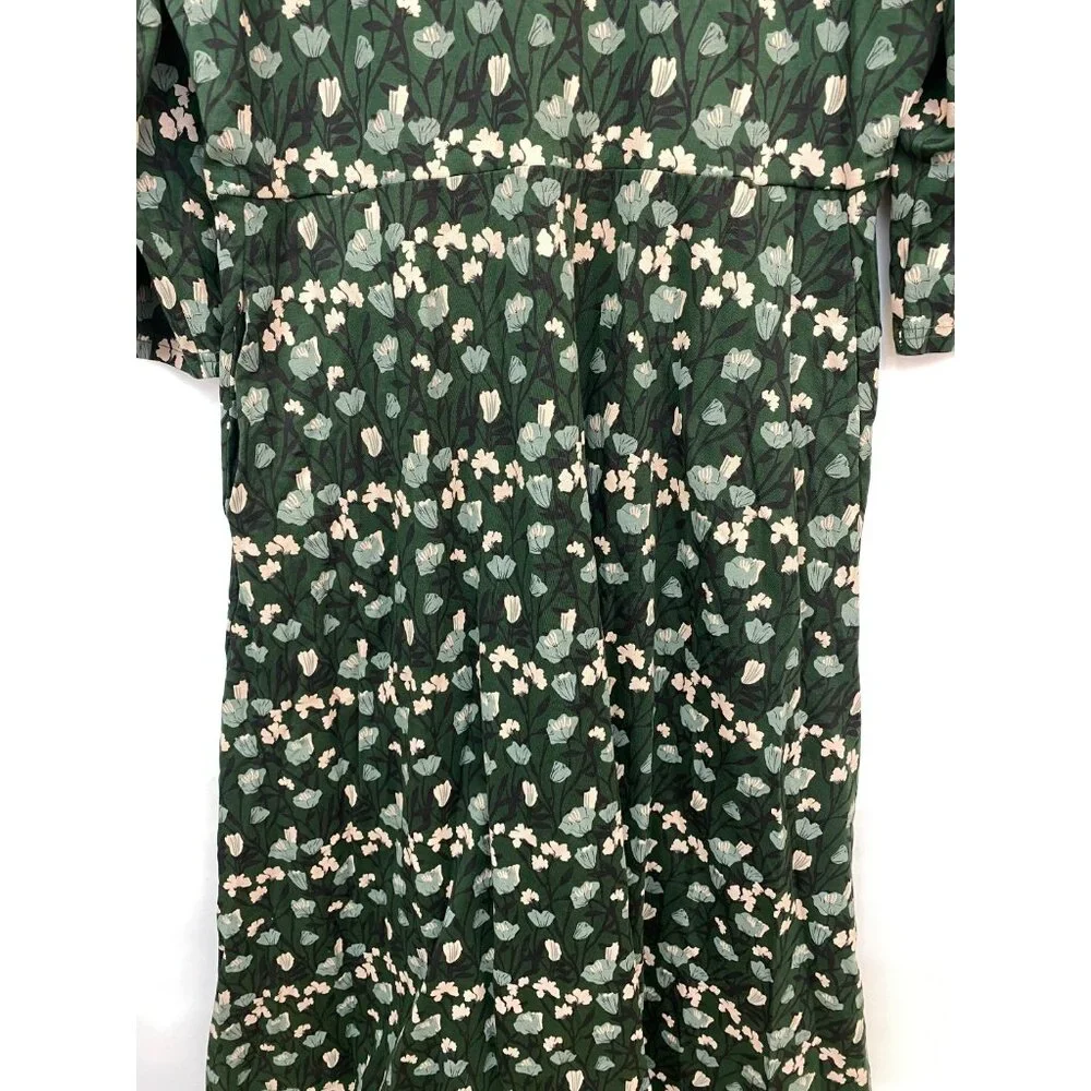 Pact Green Floral Dress - Picture 5 of 8